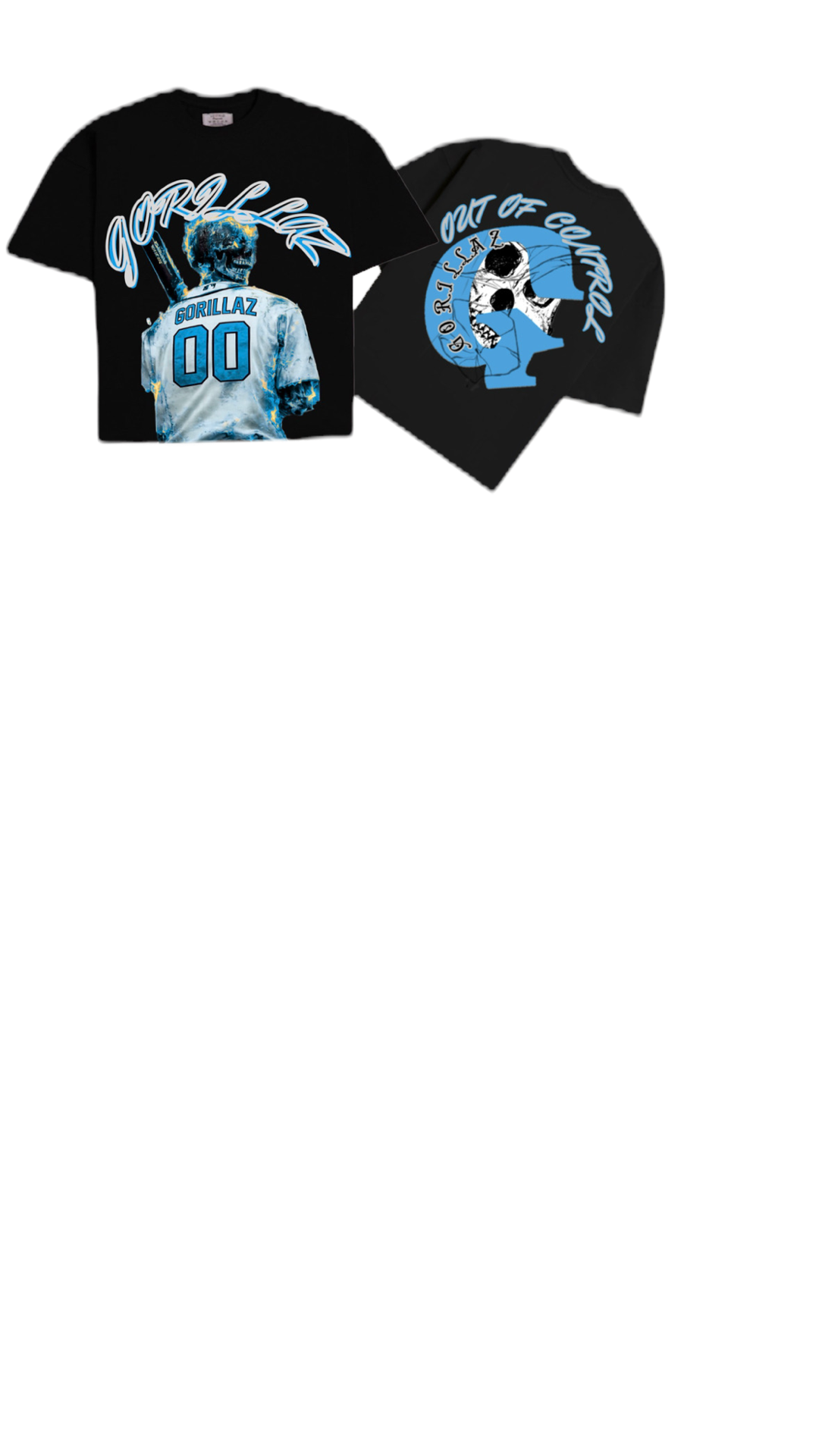 Gorillaz 'Out Of Control' Blue Athletic Jersey